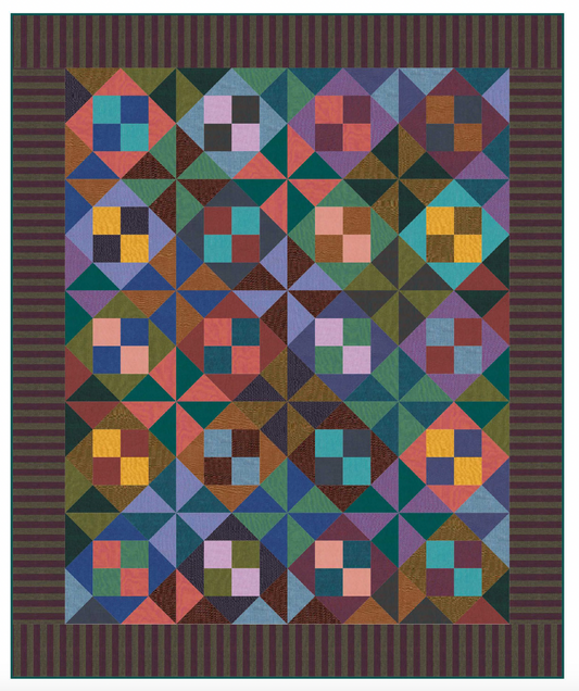 Shot Pinwheels Quilt - Download PDF Pattern