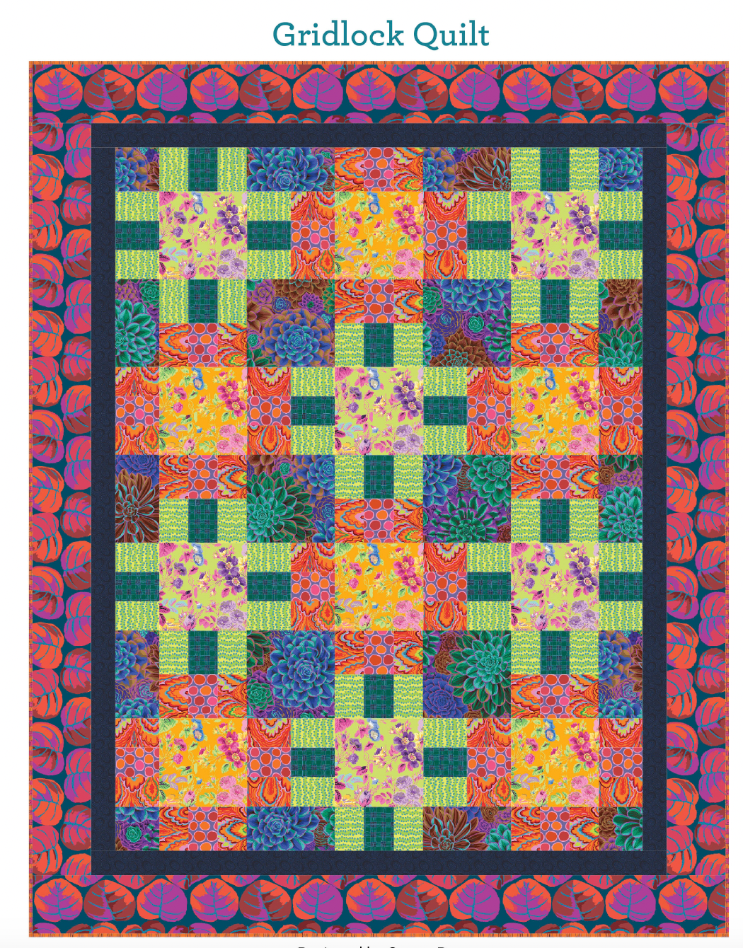 GRIDLOCK QUIlT KIT 71" X 89" - Kaffe Fassett Collective February 2025