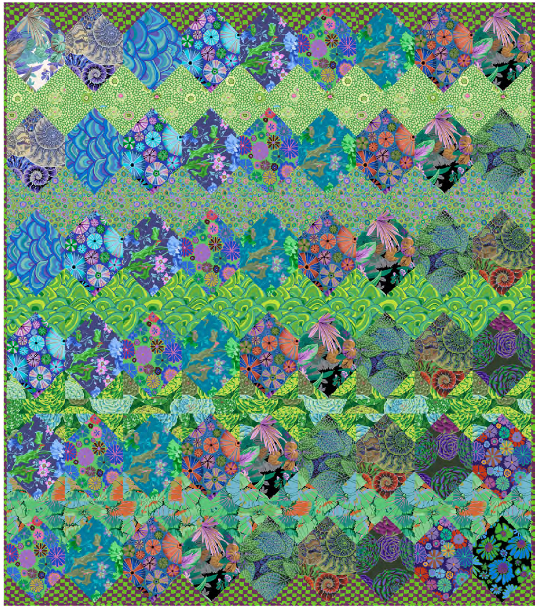 Facets Cool Quilt - Download PDF Pattern
