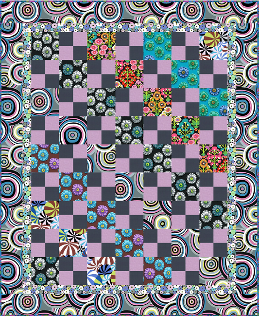Checkerboard Circles Quilt- Download PDF Pattern