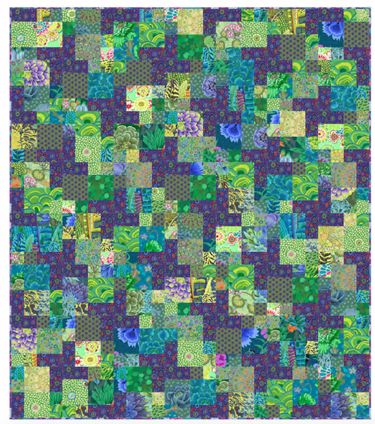 PEANUT BUTTER PINWHEELS QUILT KIT - TIDAL - Kaffe Fassett Collective Fabrics