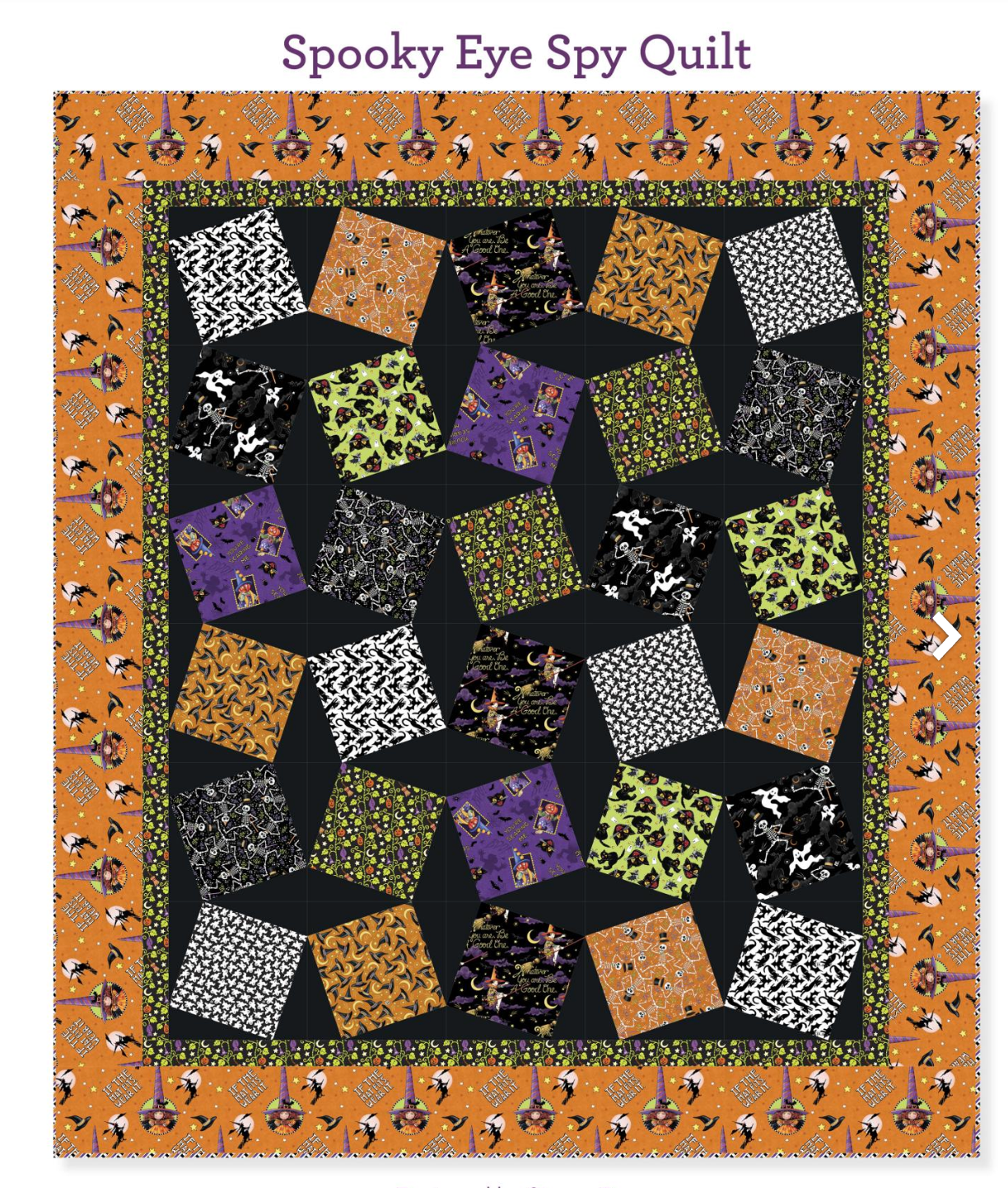 MARY ENGELBREIT - Spooky Cute Halloween - Spooky Eye Spy Quilt Kit - 53" X 61"