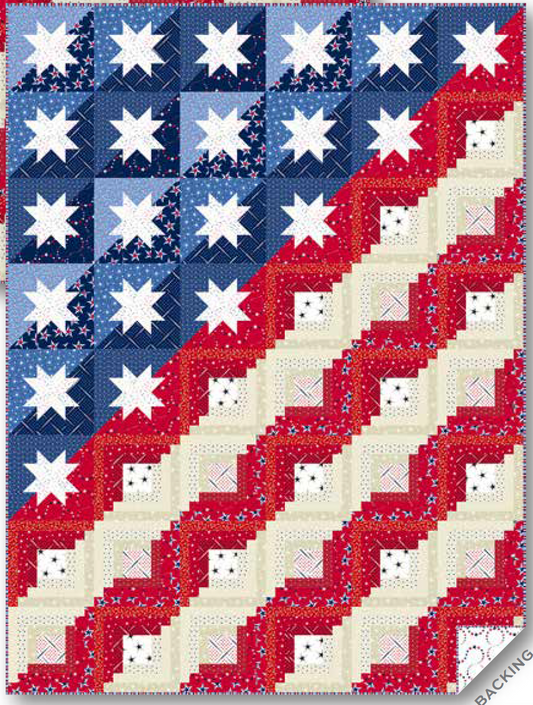 Stars & Stripes Quilt- Download PDF Pattern