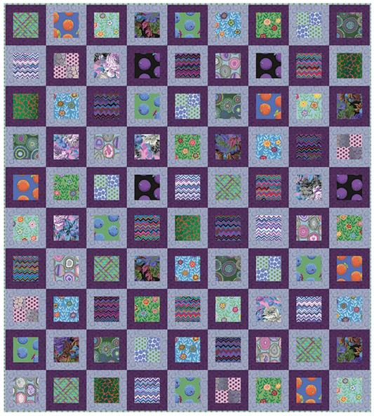 Square in Square Quilt - Cool - Download PDF Pattern