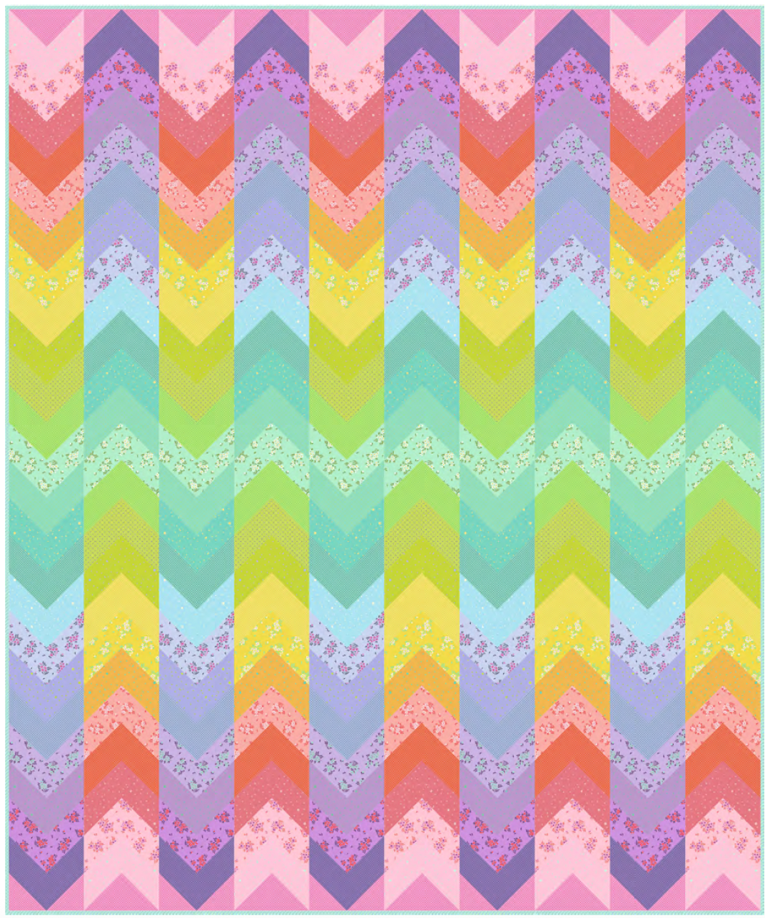 Tula Pink True Colors – Woven Ribbons Quilt Kit 80" x 93.5"