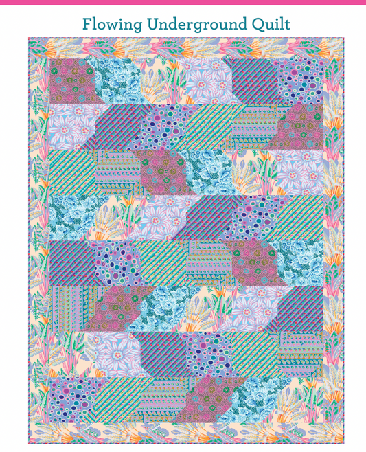 Pre-order Flowing Underground Quilt Kit - 53" x 73" December 2025 - Kaffe Fassett Collective From the Archives