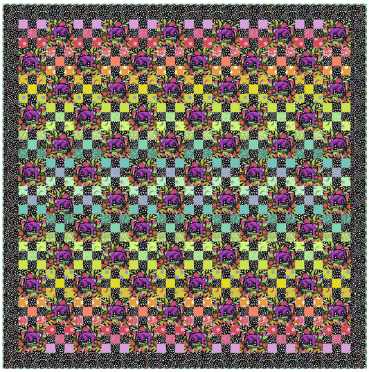 Daisy Chain Quilt - Dark - Download PDF Pattern