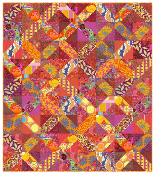 Electic Red Quilt - Download PDF Pattern