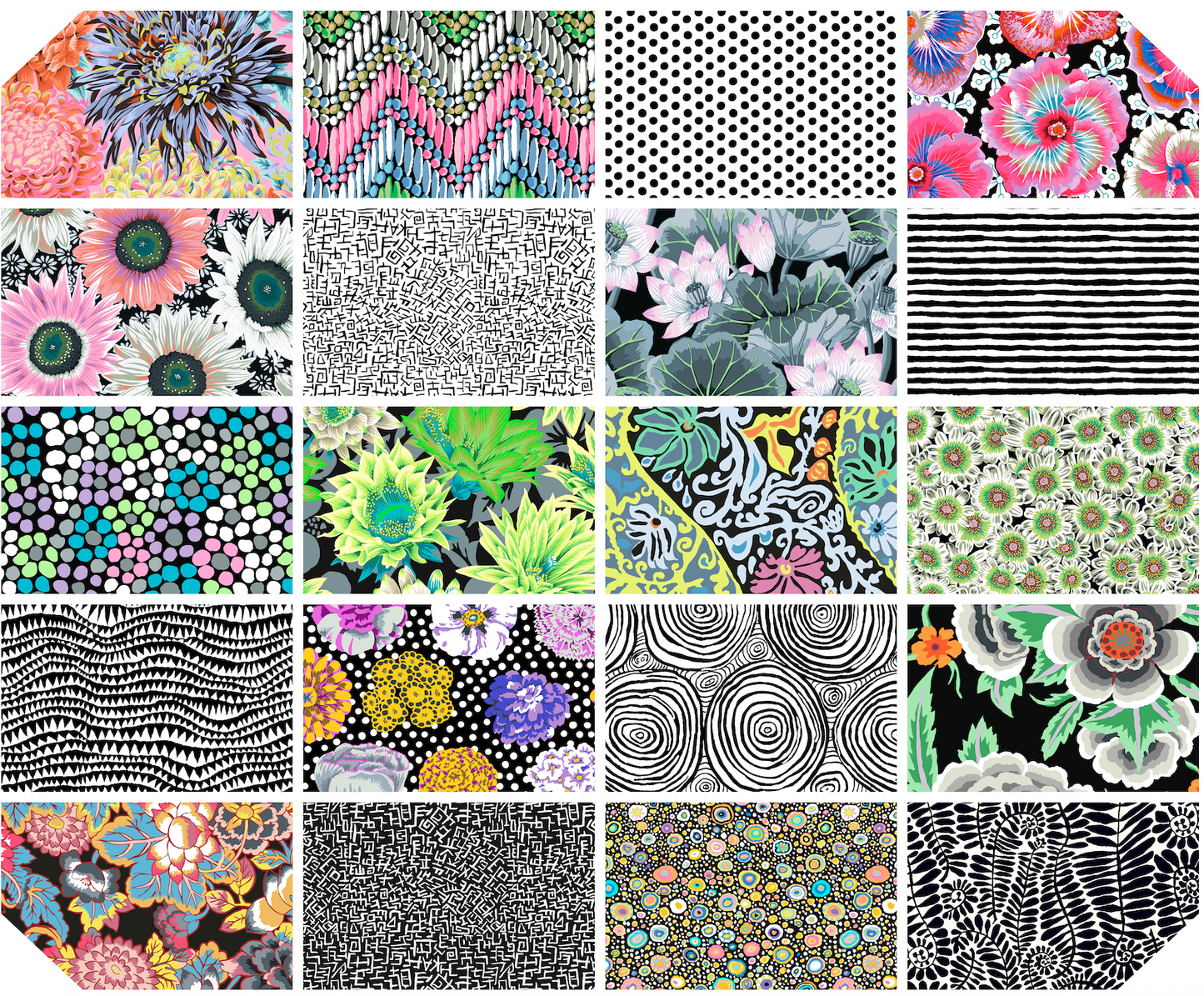 10" - 42pcs- CLASSIC PLUS CHARM PACK- POLARIS FB4FQGP Kaffe Fassett Collective