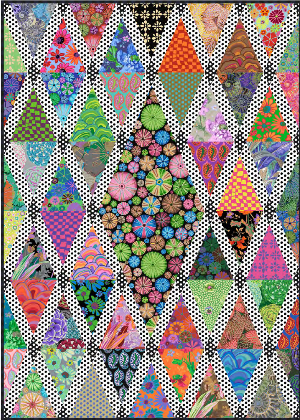 Tossed Diamonds in the Rough Quilt- Download PDF Pattern