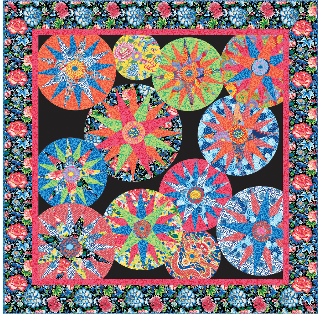 Umbrellas Along the Silk Road Quilt- Download PDF Pattern