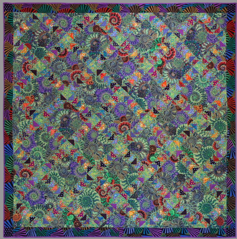 PRE-ORDER Green Ammonites Quilt – Fabric Pack - 74" x 74" - Kaffe Fassett Collective - Quilts at an English Manor House