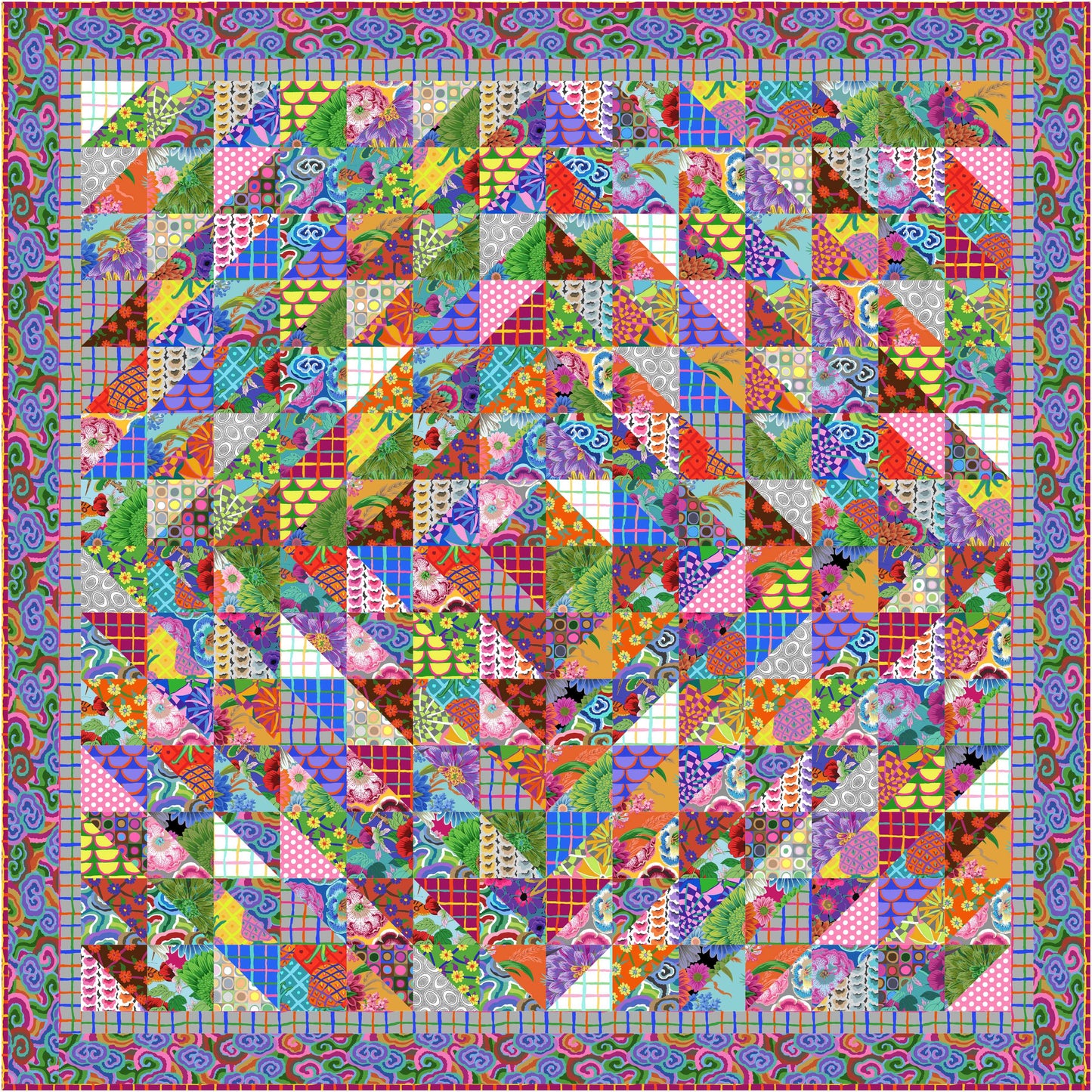 PRE-ORDER Summer Days Quilt Kit – Warm - Kaffe Fassett Collective August 2026