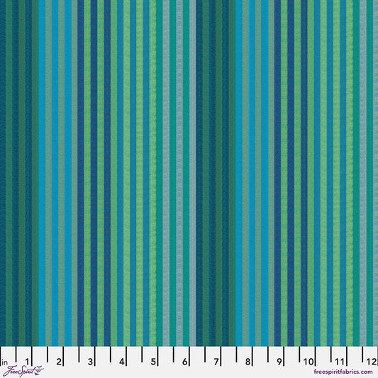 WOVEN STRIPES CATERPILLAR STRIPES Aqua WSGP001 Kaffe Fassett Collective FEBRUARY 2025