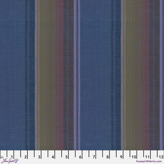 WOVEN STRIPES EXOTIC STRIPE Denim WSGP004 Kaffe Fassett Collective FEBRUARY 2025
