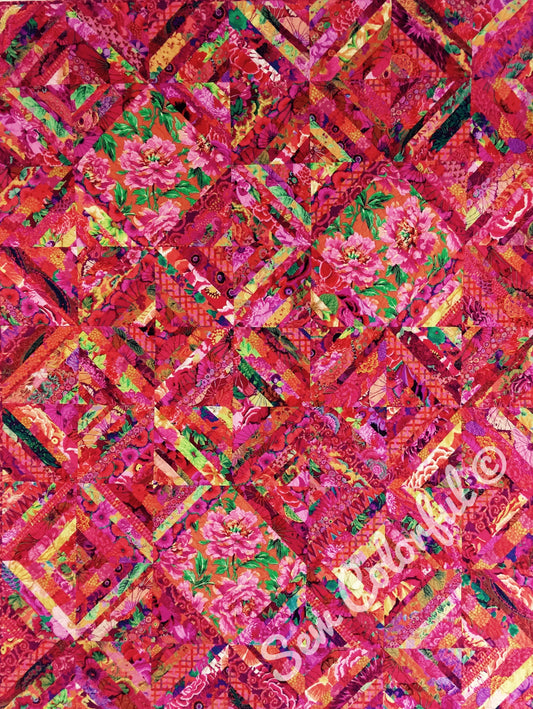 SIZZLING SUMMER Quilt Kit - Kaffe Fassett Collective fabricsm- 63" x 81"