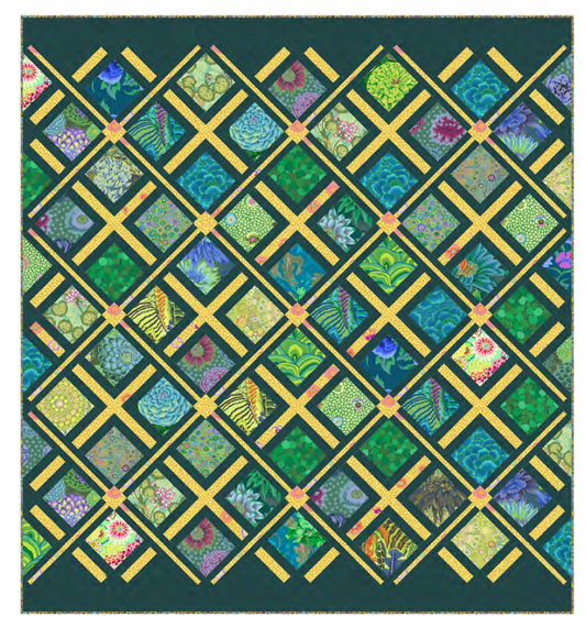 WOODSHIRE QUILT KIT - TIDAL - Kaffe Fassett Collective Fabrics