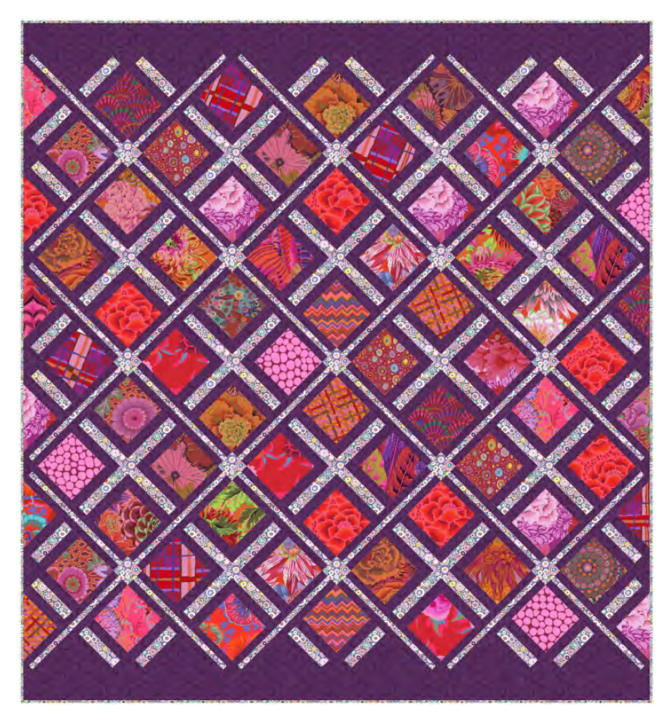 WOODSHIRE QUILT KIT - RUBY - Kaffe Fassett Collective Fabrics