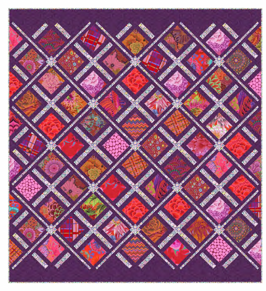 WOODSHIRE QUILT KIT - RUBY - Kaffe Fassett Collective Fabrics