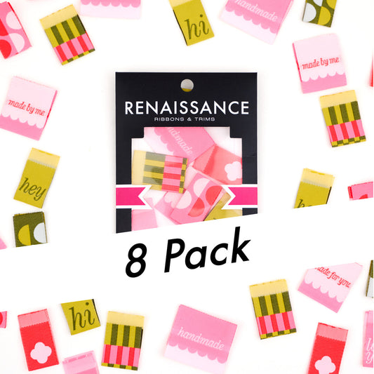 Love Notes – 8 pc Woven Label Pack from Renaissance Ribbons