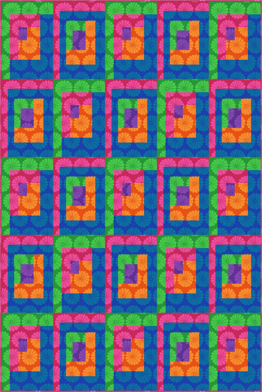 Folk Art Quilt Kit – Original Kaffe Fassett Fabrics – 60" x 90"