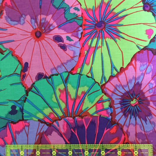 LOTUS LEAF Purple GP29 Kaffe Fassett - Sold in 1/2 yd increments - Multiples units cut as one length