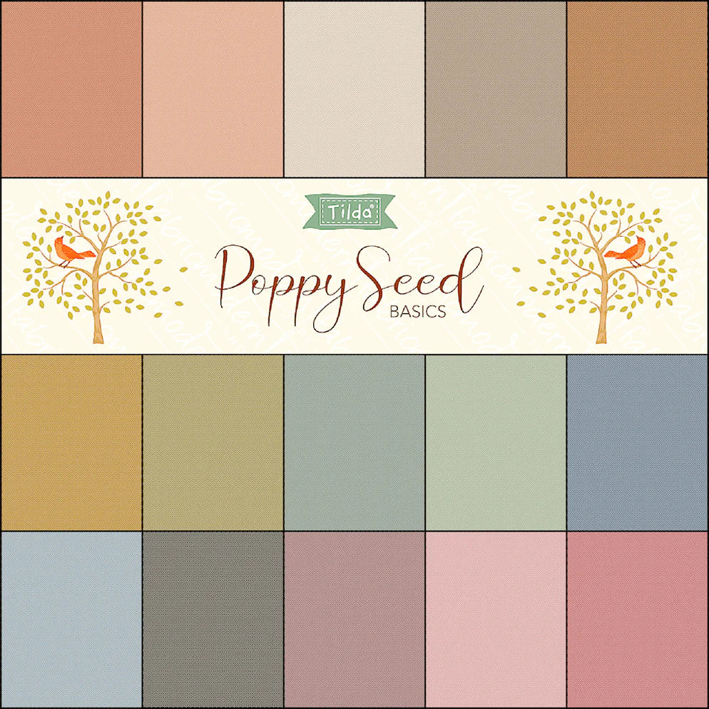 Poppy Seed Charm Pack - Tilda Fabrics - 5" - 30pcs