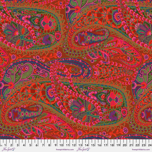 PAISLEY JUNGLE RUST RED PWGP060 August 2022 Kaffe Fassett