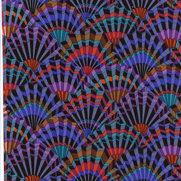 PAPER FANS BLACK PWGP143 Kaffe Fassett