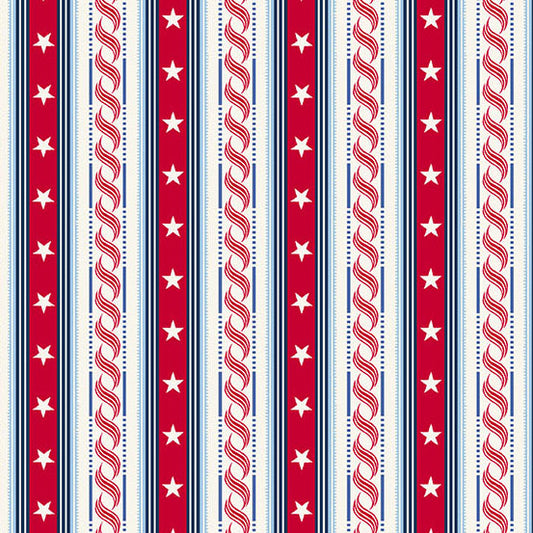 AMERICANA by Andover Fabrics - Stripe Red A-10183-R