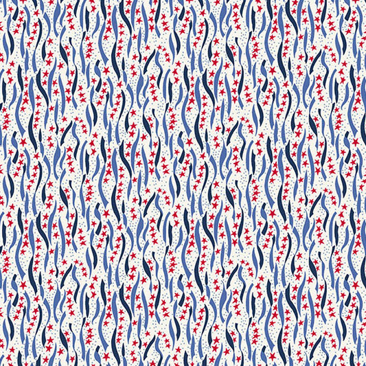 AMERICANA by Andover Fabrics - Ribbon White A-10186-L