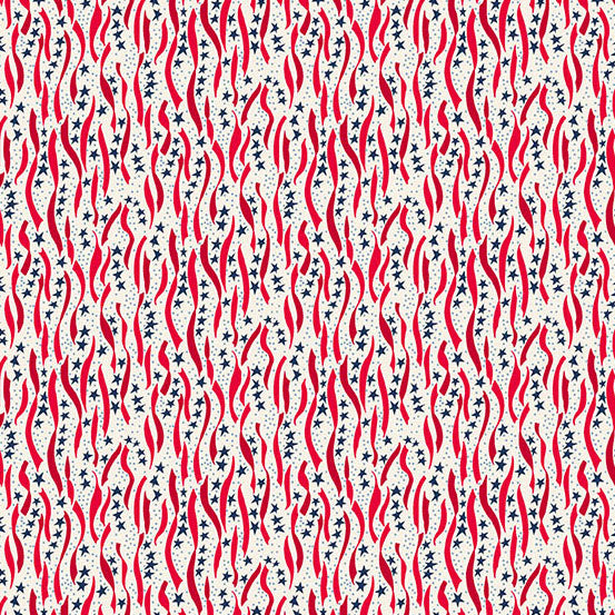 AMERICANA by Andover Fabrics - Ribbon Cream A-10186-R