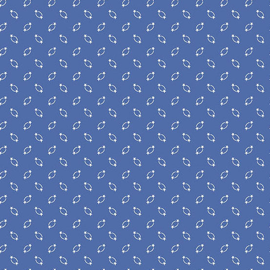 AMERICANA by Andover Fabrics - Circle Star Blue A-10187-B