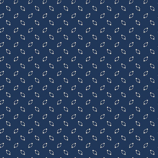 AMERICANA by Andover Fabrics - Circle Star Navy A-10187-B1