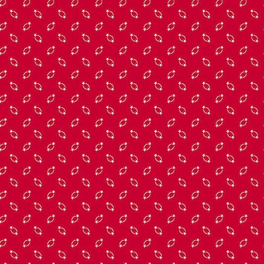 AMERICANA by Andover Fabrics - Circle Star Red  A-10187-R