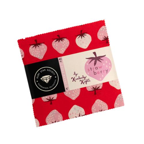 5" - 42pcs- Strawberry CHARM PACK- by Kimberly Kight for Ruby Star Society - RS3084PP