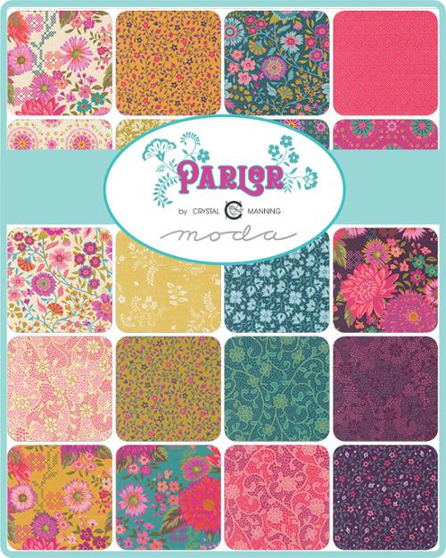 40pcs- 2.5" x 44" strips- PARLOR JELLY ROLL- by Crystal Manning for Moda - 11960JR