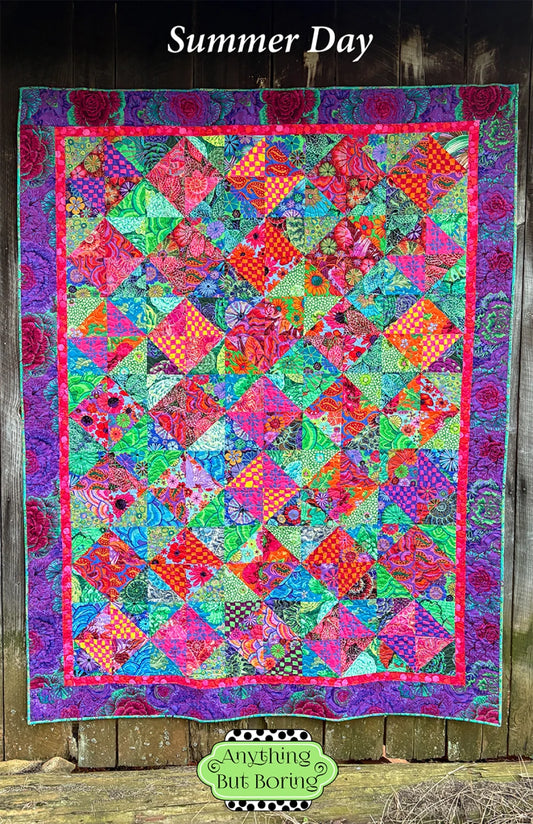 Summer Day Quilt Pattern - Paper Pattern - By Anything But Boring