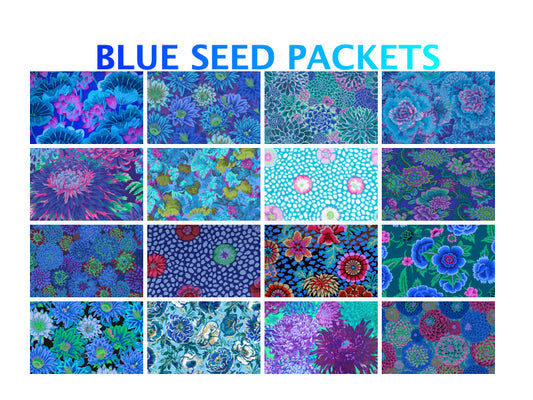 BLUE SEED PACKETS Quilt Kit  - Kaffe Fassett Collective Fabrics
