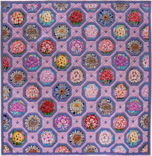 BLOOMING OCTAGONS PASTEL Fabric Pack -  77" X 77"  - Kaffe Fassett Collective