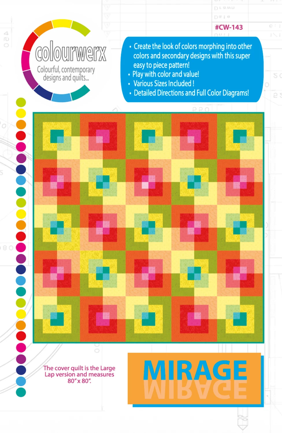 Mirage Quilt Pattern - Paper Pattern - By Colourwerx