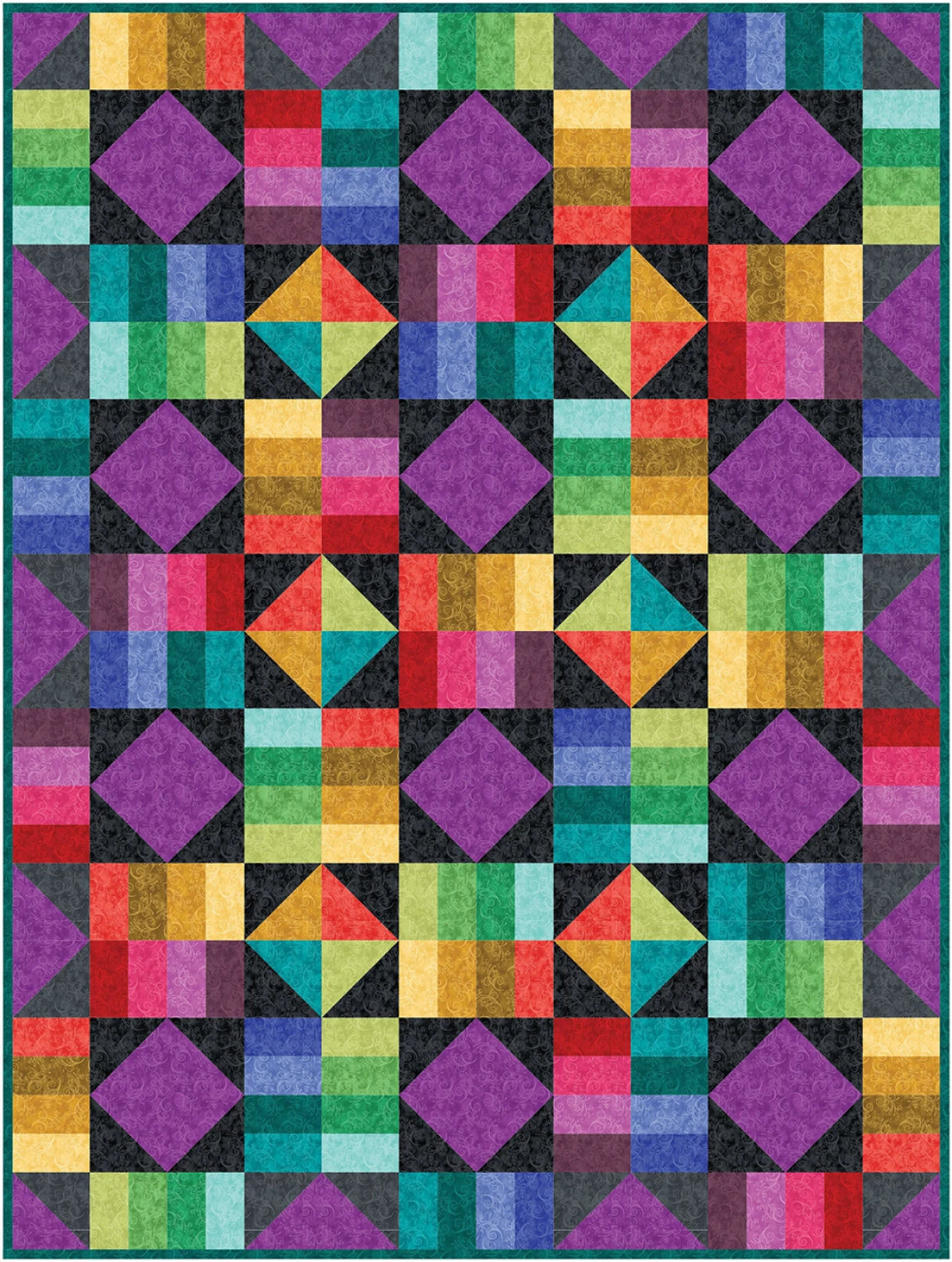 Roundabout Quilt Pattern - Paper Pattern - By Colourwerx