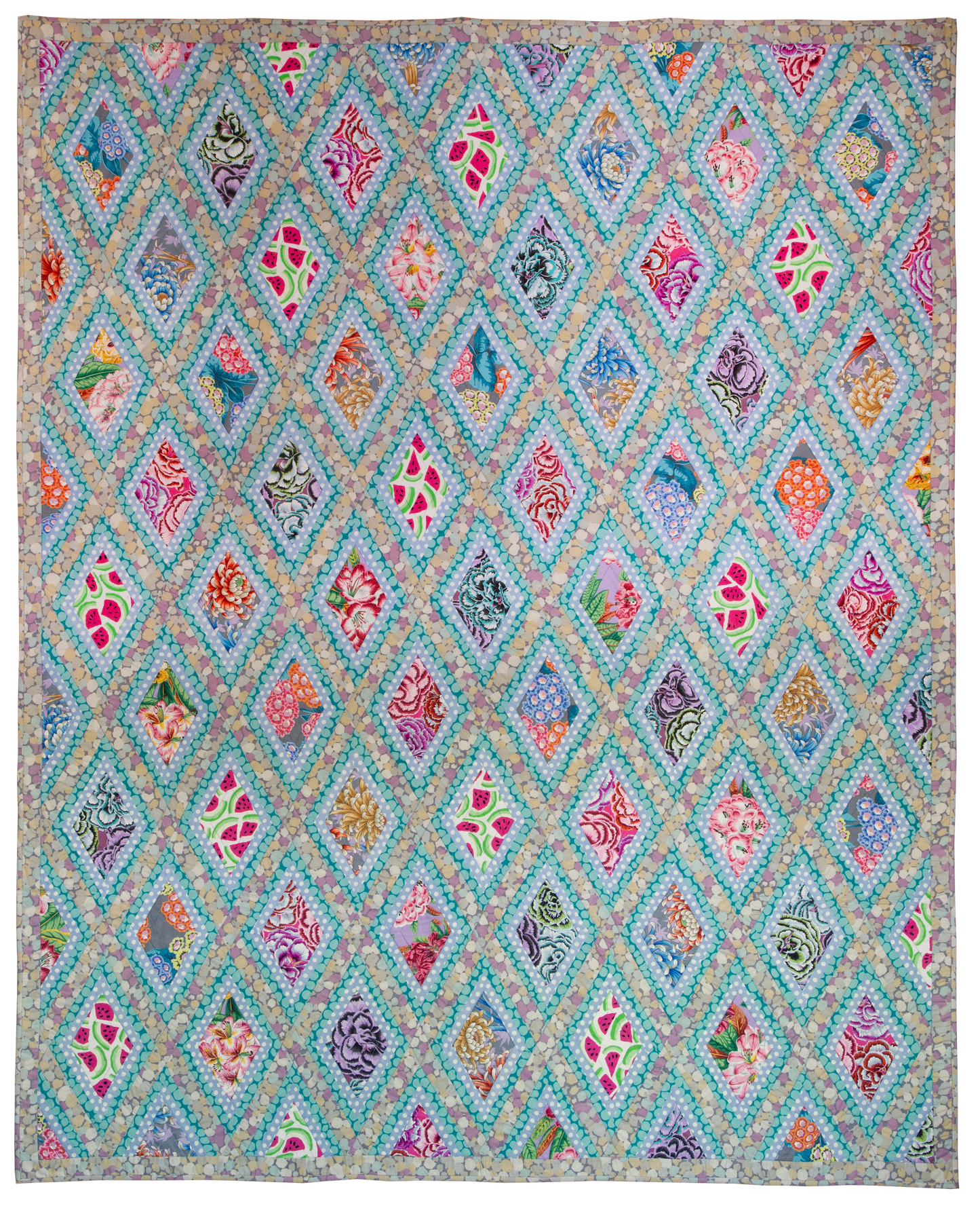PRE-ORDER Diamond Bright Quilt – Fabric Pack -  76 1/2" x 93 1/2" - Kaffe Fassett Collective - Quilts at an English Manor House
