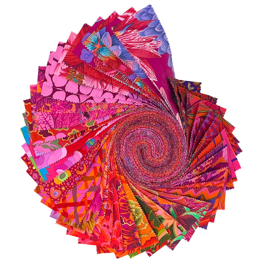 2.5" 40pcs CLASSIC PLUS DESIGN ROLL- RUBY FB4DRGP  Kaffe Fassett Collective