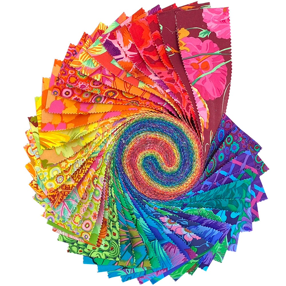 2.5" 40pcs CLASSIC PLUS DESIGN ROLL- SPECTRUM FB4DRGP  Kaffe Fassett Collective
