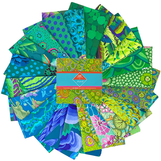 5" - 42pcs- CLASSIC PLUS CHARM PACK- TIDAL FB6CPGP  Kaffe Fassett Collective