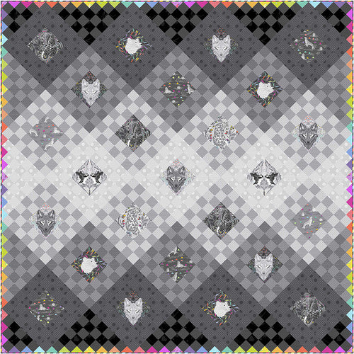 PRE-order - Fade to Gray Quilt Kit – 79" x 79" - Tula Pink - KIT2QTTP.FADE - October 2025