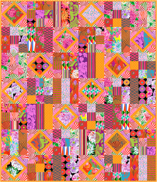 PRE-ORDER Freeze Frame Quilt Kit - Warm Kaffe Collective February 2026