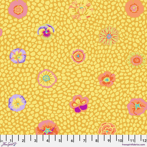 GUINEA FLOWER GOLD Yellow PWGP59   Kaffe Fassett