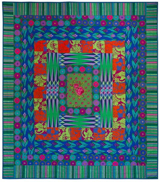 PRE-ORDER Green Study Quilt – Fabric Pack -74 1/2" x 84 1/2" - Kaffe Fassett Collective - Quilts at an English Manor House
